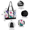 thumbnail image 2 of FORMRS Canvas Laptop Tote Bag for Women with 15.6" Computer Compartments Shoulder Handbag, Green Retro Shapes, 2 of 7