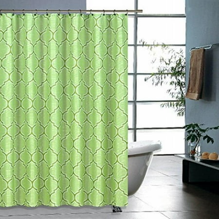 UPC 678298208417 product image for Regal Home Collections Printed Geo Lattice Shower Curtain, 70 by 72-Inch, Green | upcitemdb.com