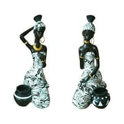 Candle Holder Figurine African Art Candleholders for Dining Room