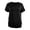 A#Black975, variant on Puliio Womens Solid Tunic Top Crew Neck Short Sleeve Soft Relaxed Fit Casual T-Shirt With Pocket