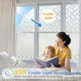 thumbnail image 5 of Frosted Window Privacy Film Static Cling Non-Adhesive for Glass Windows, Heat Control UV Blocking Sun Blocking Anti Glare, Day and Night Bathroom Home Office Cover, 17.5"x118", 5 of 9