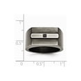 thumbnail image 2 of Stainless Steel Antiqued Brushed With Black Cubic Zirconia Ring - Size 9, 2 of 2