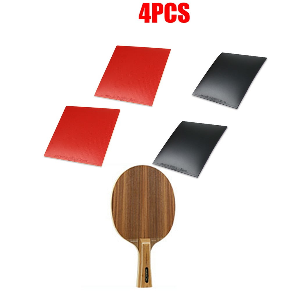 4PCS Reactor Corbor Pips-in Table Tennis Rubber With Sponge Rubber Red/Black New 