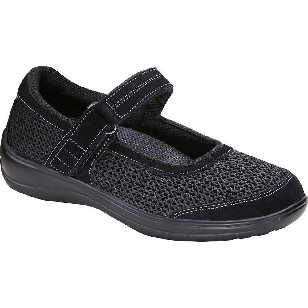 OrthoFeet - Women's Orthofeet Chattanooga Black Mesh/Suede 7.5 XW - Walmart.com - Walmart.com