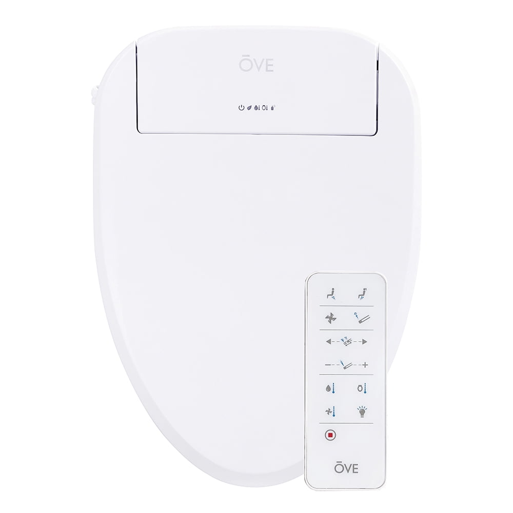 Ove Decors Calero Electric Bidet Elongated Toilet Seat, White