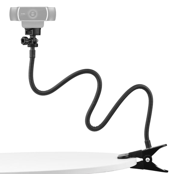 Amdohai 72cm/28in Webcam Stand Flexible Desk Mount Bracket with 1/4 Inch Screw 1kg Load Capacity for Web Camera C930e/C930/C920/C922x/C922/C925e/C615 for Smartphone Small LED Video Light