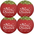thumbnail image 2 of GZHJMY Christmas Round Placemats Non-Slip Washable Polyester Table Mats Set of 4 Heat Resistant Placemats for Kitchen Dining Table Decoration, 2 of 7