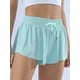 thumbnail image 5 of 2-in-1 Sports Yoga Short Skirt, Women's Activewear, Drawstring Stretchy Golf Sports Shorts, 5 of 5