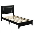 thumbnail image 3 of FOA Murvy 3-Piece Black Solid Wood Bedroom Set - Twin + 2 Nightstands, 3 of 8