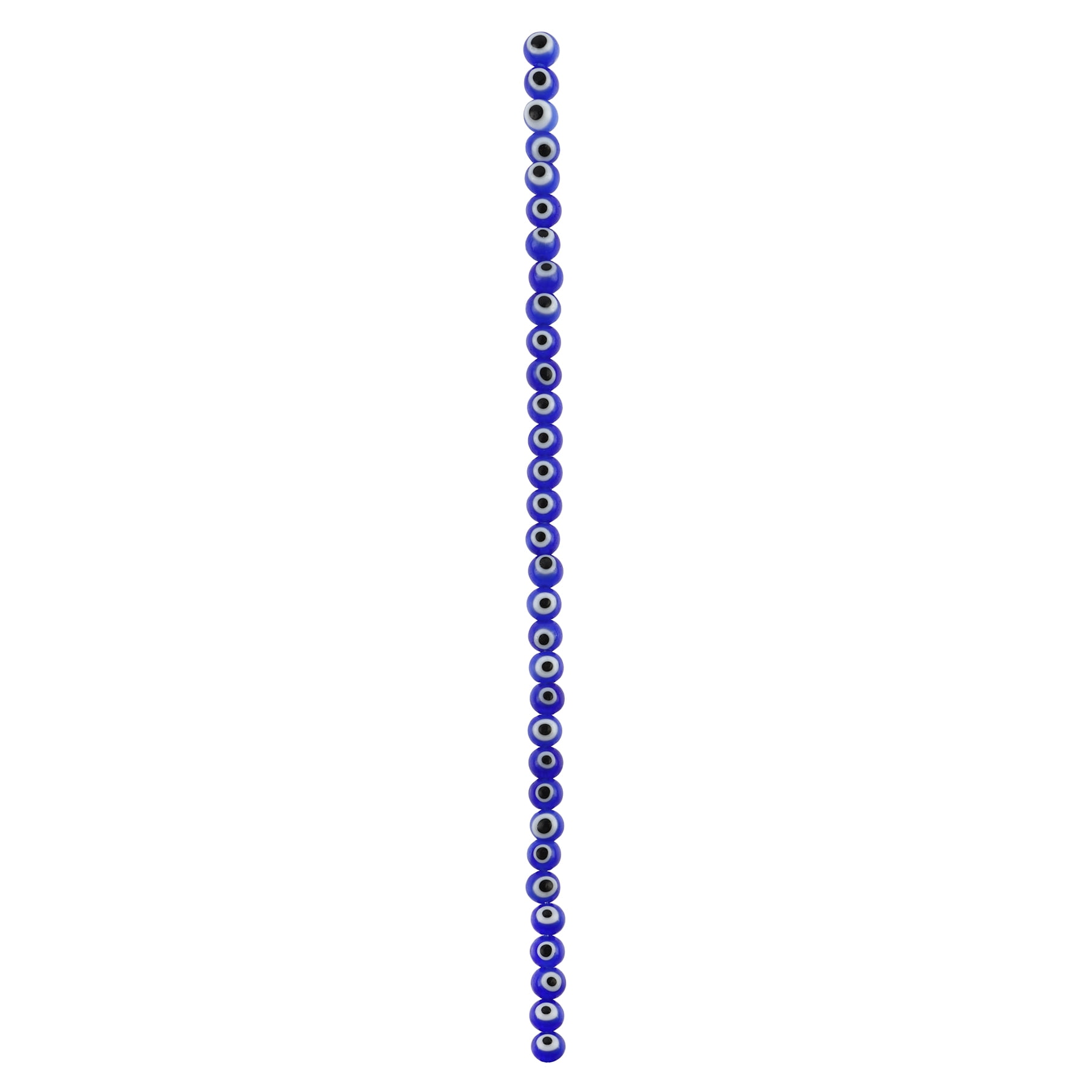 Bead Landing Blue Evil Eye Glass Round Beads, 12 Pack