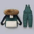 thumbnail image 2 of Girls Insulated Winter Snowsuit Ski Bibs With Jacket Cold Weather Clothes, 2 of 9
