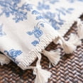 thumbnail image 2 of XmhyTop Home Curtains for Bedroom Living Room,Semi-Blackout Country Cotton and linen Vintage Chic Tassels Hollow Window Treatment Rod Pocket Drape（1 Panel，78.7*59in,A69）, 2 of 5