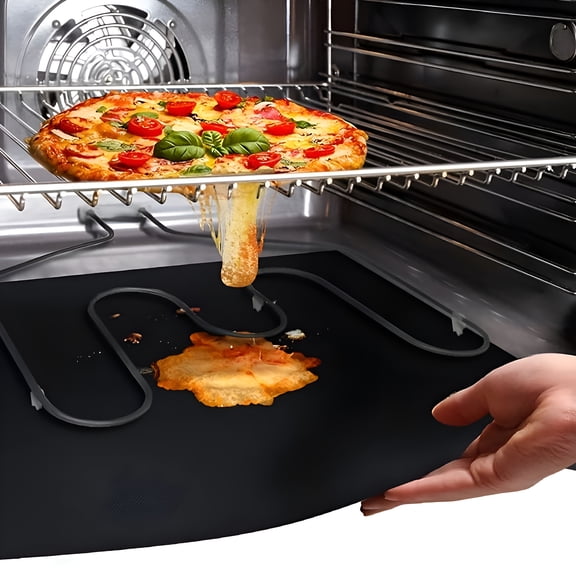 BPPEG 3 Pcs Rectangular Oven Liners for Bottom of Oven Gas Stove Reusable and Antislip Oven Liners for Bottom of Electric Oven 15.72X12.97In