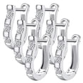 thumbnail image 1 of Pendientes de Dama HorseShoe01 3Pzas Herradura Plata Metal/Circón., 1 of 2
