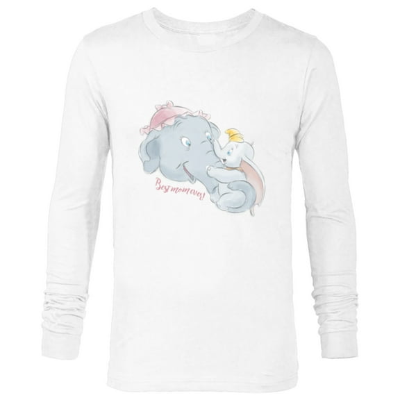 Disney Dumbo and Mother Best Mom Ever Birthday Mother’s Day - Long Sleeve T-Shirt for Men - Customized-White