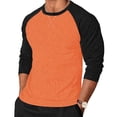 thumbnail image 2 of Dolkfu Athletic Men's Shirts Casual Crew Neck T-Shirt Long Sleeve Running Color Block Mens Tees 2X, 2 of 5