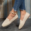 thumbnail image 2 of Women's Casual Slip-On Loafers Breathable Knit Flats Square Toe Walking Shoes Summer Beach Sandals, 2 of 6