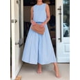 thumbnail image 6 of Womens 2 Piece Skirt Sets Summer Striped Sleeveless Tank Tops Midi Dress Vacation Outfits Matching Sets L, 6 of 7