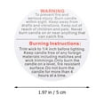 Candle Warning Stickers Detachable Label Removable Tag Jar Labels Round