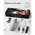 thumbnail image 6 of SliceMaster Cordless Electric Knife, 45W High-Torque Motor, 9.3" & 10.9" 420 Stainless Steel Blades, Waterproof Rechargeable Electric Carving Knife, Type-C Charge, Safety Lock, Black, 6 of 10