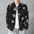 thumbnail image 6 of Lightweight Jacket for Men - Halloween Skull Leaf Cuteness Casual Zip Up Bomber Jacket Men Spring Fall Windbreaker Coat with Pocket, 6 of 6