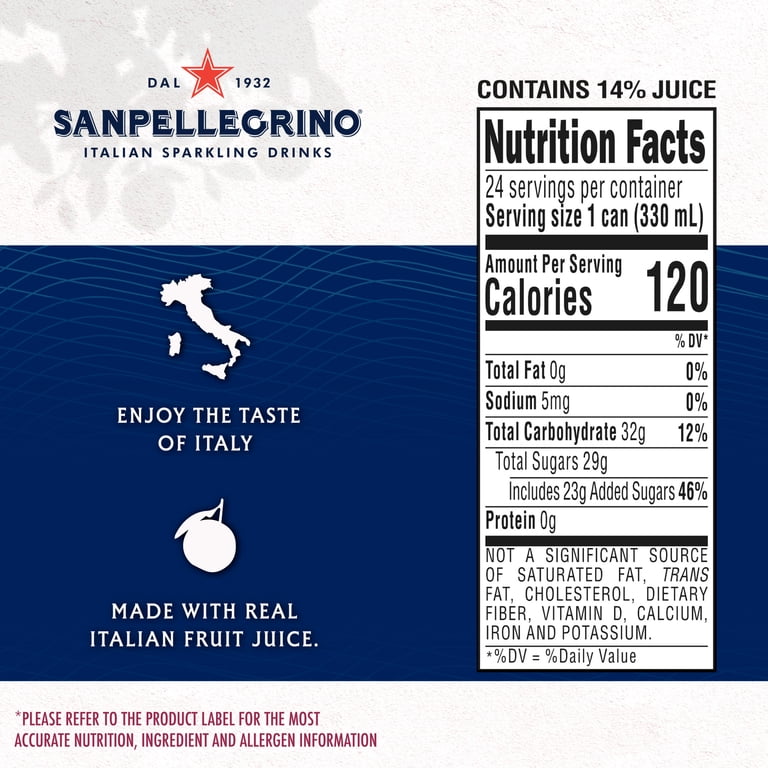 Sanpellegrino Melograno Arancia Sparkling Drink, 11.15 fl oz, 24 Pack photo 7