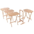 thumbnail image 2 of Winsome Lucca 5-Pc Snack Table Set, Natural Finish, 2 of 13