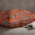 thumbnail image 3 of S4Sassy Rust Orange Sofa Pillow Case Cotton Poplin Zebra Print 2 Pcs Sofa Cushion Cover-18 x 18 Inches, 3 of 4
