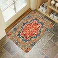 thumbnail image 4 of Bohemian Orange Ethnic Retro Patterned Carpet Welcome Doormat for Indoor/Outdoor Entrance Bohemian Orange Ethnic Retro Patterned Carpet Decoration Door Mat Kitchen Door Mat Bedroom Doormat 17x30 Inch, 4 of 6