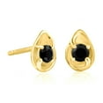 thumbnail image 4 of Mauli Jewels Ear Rings for Women 0.25 Carat Black Diamond Stud Earrings Carat 14K Yellow Gold 4 Prong-Setting, 4 of 5