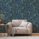 Metallic Bloom Blue Peel and Stick Wallpaper, 28 sq. ft. - Walmart.com