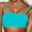 Mint Green, variant on Women Swimwears Bikini Top Solid Color Tankini Swimsuit Adjustable Straps Removable Bandeau Bikini Top Swimwear For Beach Pool Green S