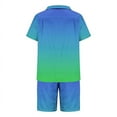 thumbnail image 5 of SDNall Summer Pajamas for Men Casual Elegance: Men's Button-Down Collar Pajama Set with Silky Soft Shorts (Blue,Sizes：S-XXL), 5 of 9