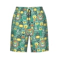 thumbnail image 6 of KLL Animals with Leaf Men's Casual Summer Beach Shorts Hawaiian Shorts with Pockets-X-Large, 6 of 6