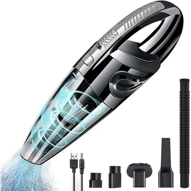 Puissant aspirateur à main sans fil portable 120 W 2200 mAh avec fonction humide et sèche, filtre Hepa lavable et 5 buses rechargeables pour la maison, la table, l'extérieur