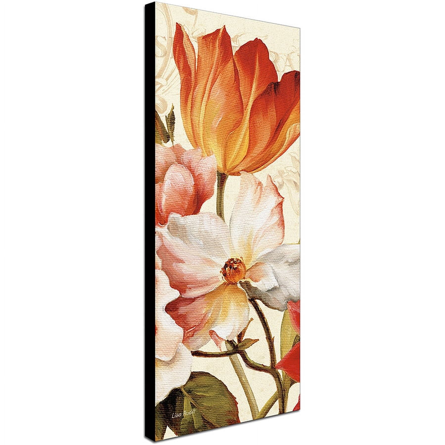 Trademark Fine Art "Poesie Florale Panel I" Canvas Art by Lisa Audit