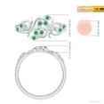 thumbnail image 5 of ANGARA Natural Nature Inspired Pave-Set Emerald Leaf and Vine Ring in 14K White Gold for Women (Size-1.3mm) | May Birthstone, Birthday, Anniversary, Jewelry Gift for Women | Natural Emerald Ring, 5 of 9