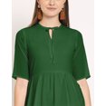 thumbnail image 5 of Moomaya Solid Tiered Dress For Women, Short Sleeve Chiffon Swing Dress, 5 of 8