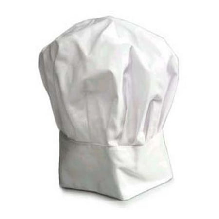 Deluxe Chef Hat Off-White Adjustable Velcro Closure.