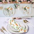thumbnail image 3 of Easter Carrot Cloth Napkins, Spring Watercolor Modern Art Washable and Reusable Dinner Napkins Set of 8, Table Napkin for Kitchen Party Birthday Wedding Hotel Housewarming 20"x20", 3 of 9