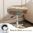 thumbnail image 4 of Psesaysky Round Bar Stool Seat Covers with Vintage Floral Mandala, Set of 2 Polyester Soft Elastic Covers with Stain Resistant for Bar Club Home, 4 of 6