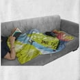 thumbnail image 6 of Nature Soft Flannel Fleece Blanket, 2 Reindeer Walking in Spring with Butterflies Flowers Hearts Pastoral Love Graphic, Cozy Plush for Indoor and Outdoor Use, 50" x 70", Multicolor, by Ambesonne, 6 of 6