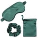 thumbnail image 2 of Juego de 3 antifaces de seda para viajes en casa, antifaz para dormir y bolsa de almacenamiento con cuerda para el pelo., 2 of 7
