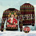 thumbnail image 2 of Suéter feo de punto divertido de Navidad de algodón con diseño de Papá Noel para mascotas, jersey informal vintage de invierno estilo Harajuku, jersey retro de manga larga con impresión 3D, 2 of 5