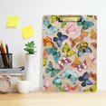 thumbnail image 5 of FMSHPON Vintage Butterflies Letters Clipboard Hardboard Wood Nursing Clip Board and Pull for Standard A4 Letter 13x9 inches, 5 of 7