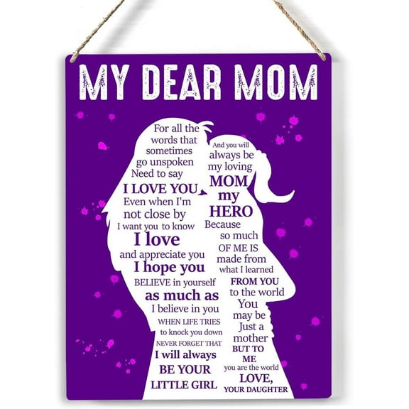 Wood Sign 8x10 Inch Mother'S Day Wood Sign My Dear Mom I Need To Say I Love You Wooden Signs Rustic Hanging Plaque Home Wall Art Mom Sign Wall Decor For Home Bedroom Gift For Women Men