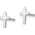 thumbnail image 2 of Sterling Silver Rhodium-Plated Polished Cross Post Earrings (8 X 5) Made In Thailand qe12949, 2 of 5