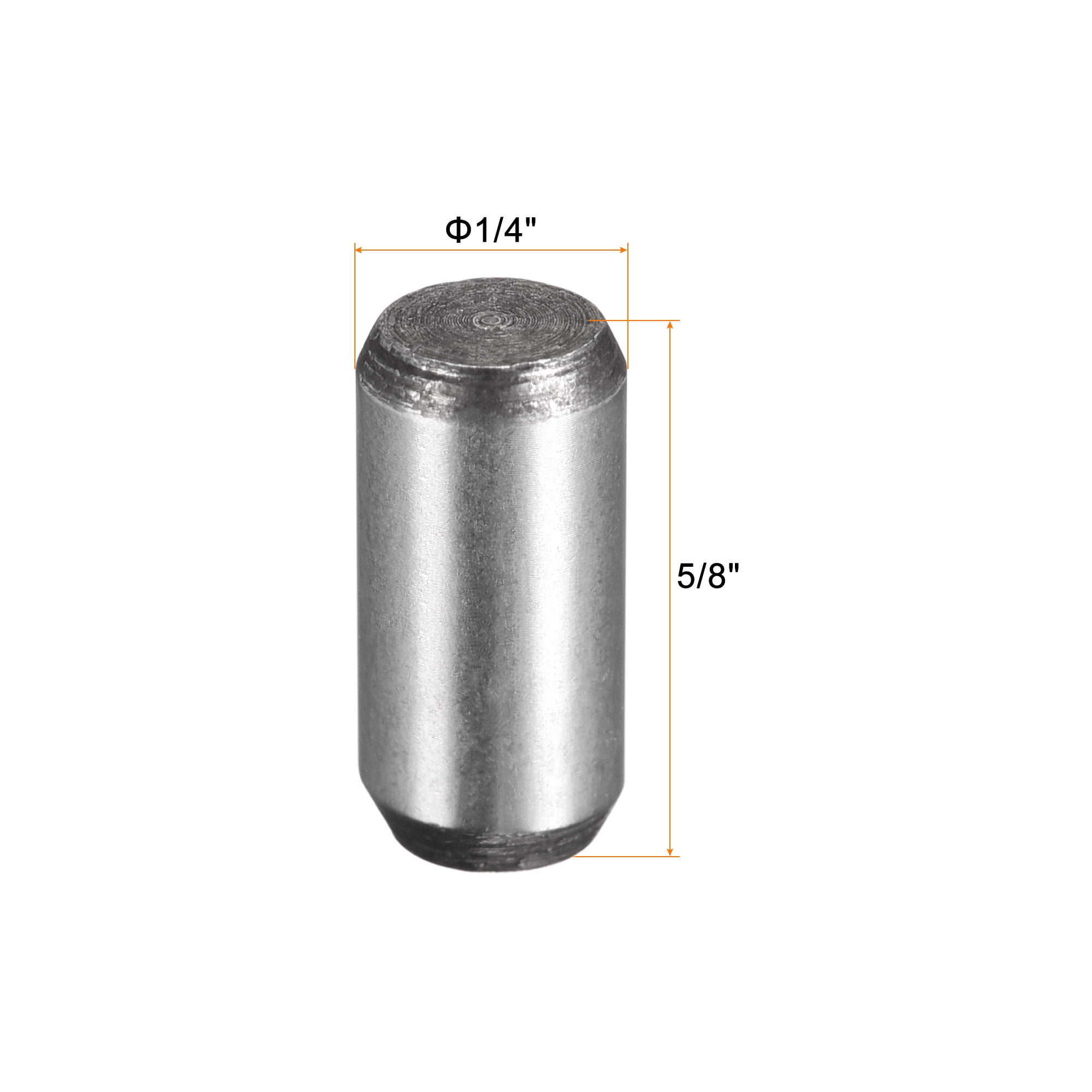 Dowel Pins Made from Heat Treated Alloy Steel with Bright Finish 1/4" Silver
