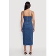 thumbnail image 3 of Women's Sleeveless Zip Back Denim Dress with Side Slit, 3 of 3