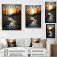 thumbnail image 4 of Designart "Dusk by the Lake I" Cottage Floater Framed Canvas Print, 4 of 7